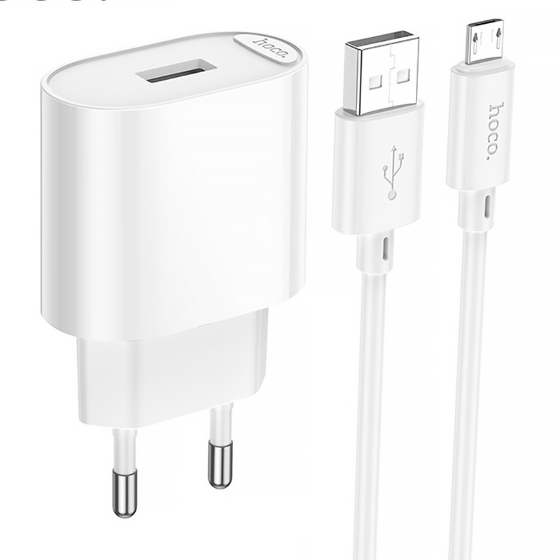 МЗП Hoco C109A Fighter 10.5W (1USB-A) + кабель USB до MicroUSB