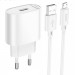 МЗП Hoco C109A Fighter 10.5W (1USB-A) + кабель USB до MicroUSB (White)
