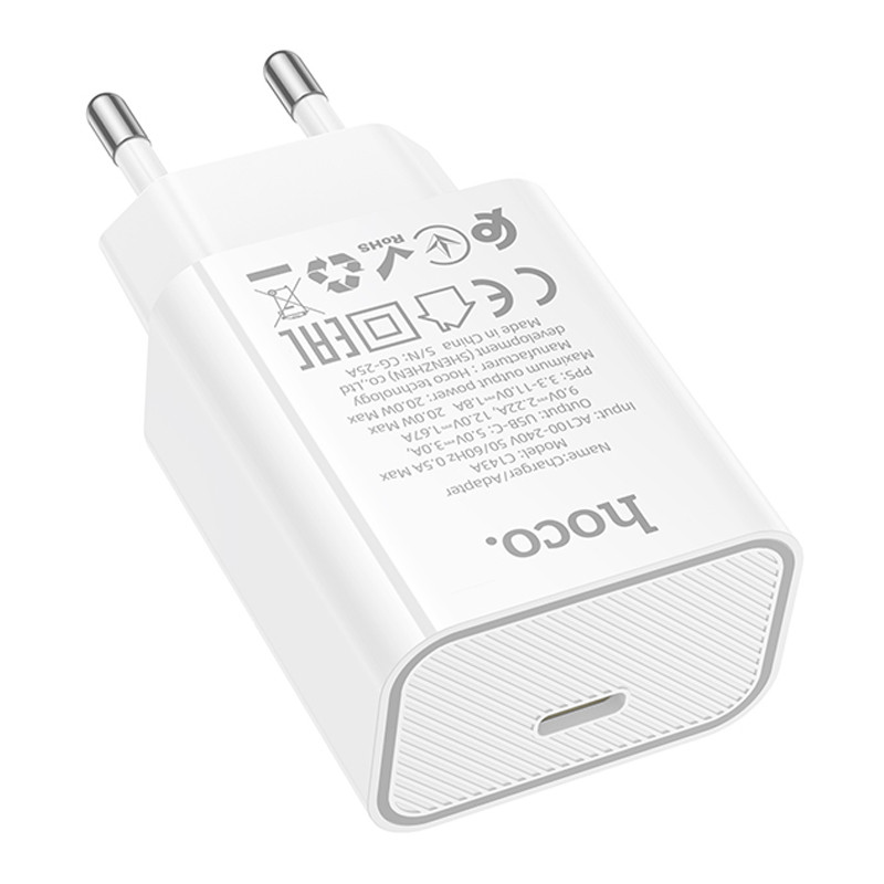 Заказать СЗУ Hoco C143A Benefit PD20W (1USB-C) (White) на vchehle.ua