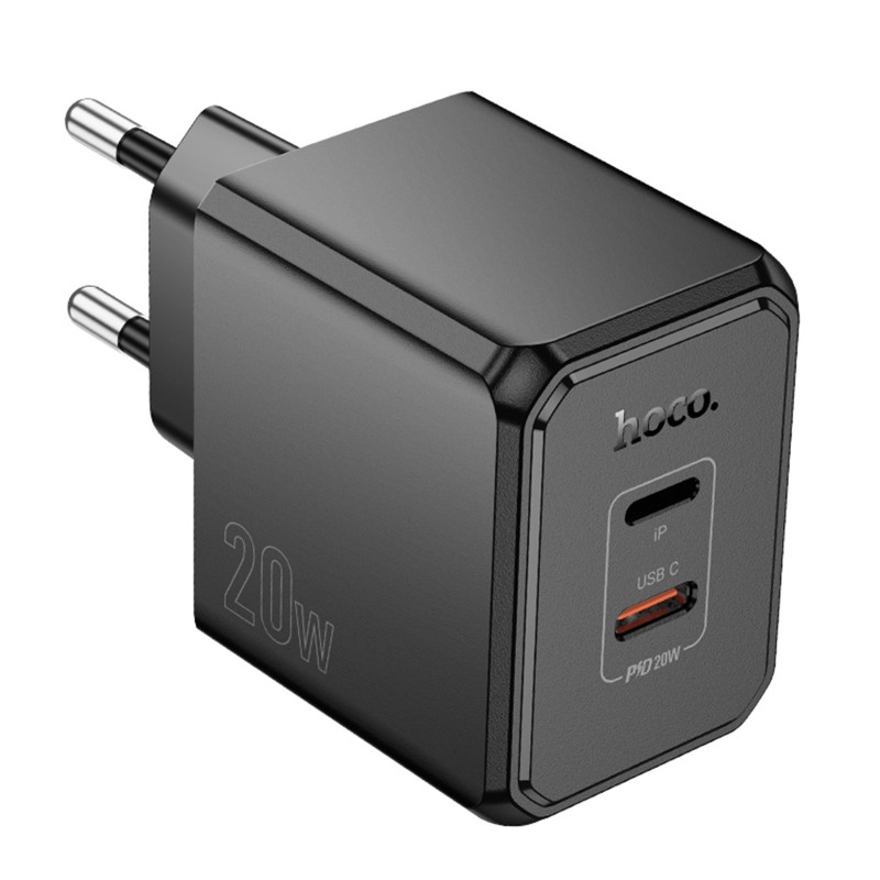 Фото СЗУ Hoco CS16A Wish PD20W (1USB-C/1L) (Black) на vchehle.ua