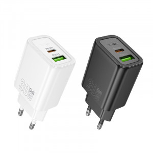 СЗУ Hoco N63 Gentle PD30W+QC3.0 (1USB-A/1C)