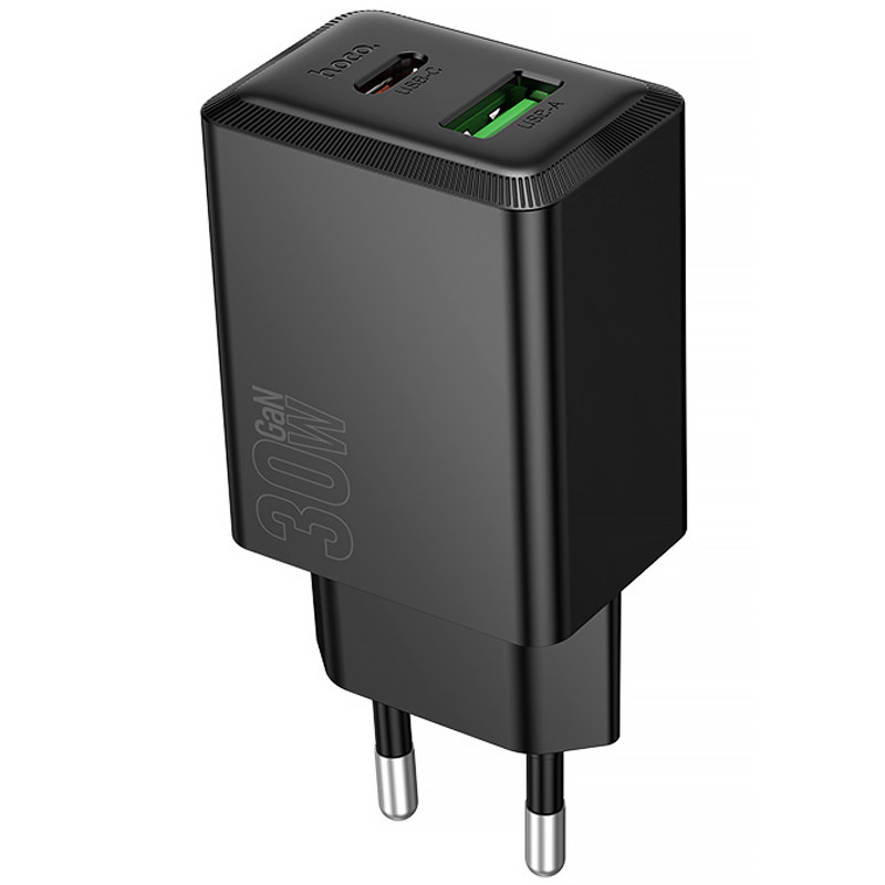 СЗУ Hoco N71 Nuevo PD30W+QC3.0 (1USB-A/1C) (Black) в магазине vchehle.ua