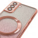 Фото TPU чехол Delight case with Magnetic Safe с защитными линзами на камеру для Samsung Galaxy S21 FE (Розовый / Rose Gold) в магазине vchehle.ua