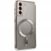 TPU чехол Delight case with Magnetic Safe с защитными линзами на камеру для Samsung Galaxy S21 FE (Серый / Gray)