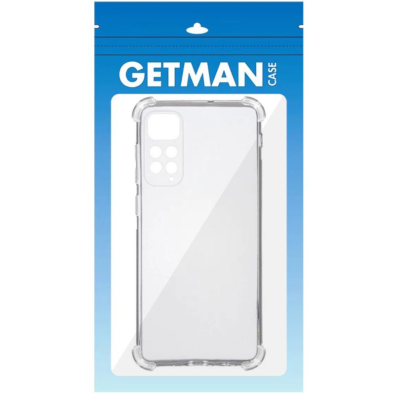 TPU чохол GETMAN Ease logo посилені кути Full Camera на Xiaomi Redmi Note 11 (Global) / Note 11S (Прозорий (прозорий)) в магазині vchehle.ua