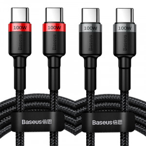 Уцінка Дата кабель Baseus Cafule Type-C to Type-C PD2.0 100W (2m) (CATKLF-AL)