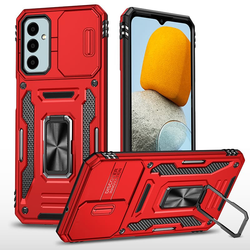 Ударопрочный чехол Camshield Army Ring для Samsung Galaxy S25 FE (Красный / Red)