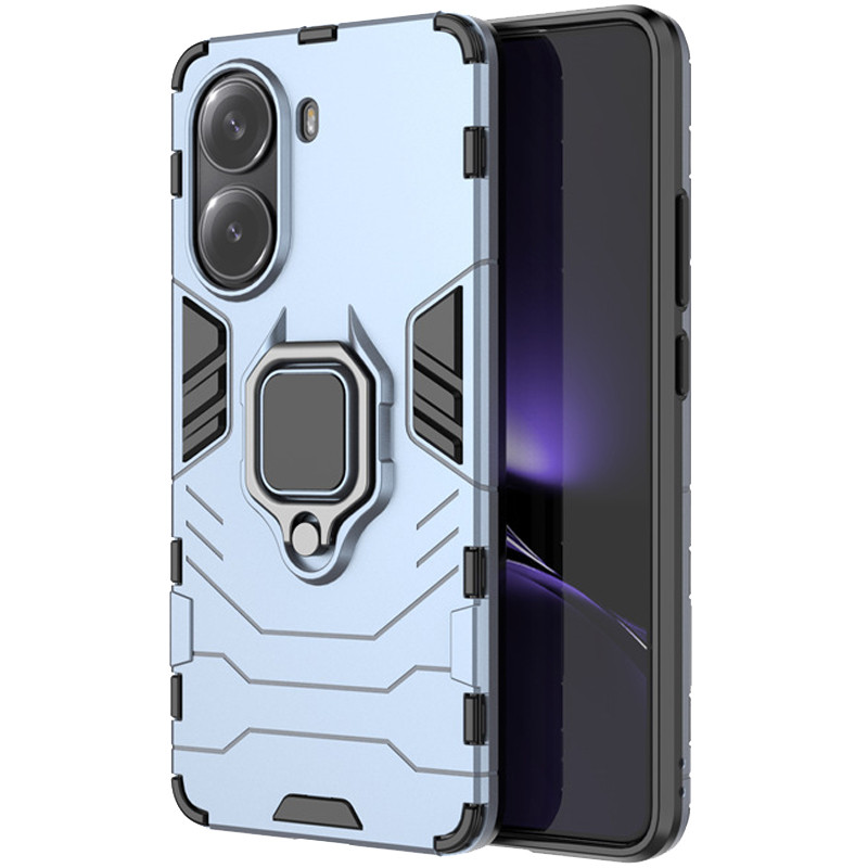 Ударопрочный чехол Transformer Ring for Magnet для Xiaomi Poco X7 Pro (Серый / Metal slate)
