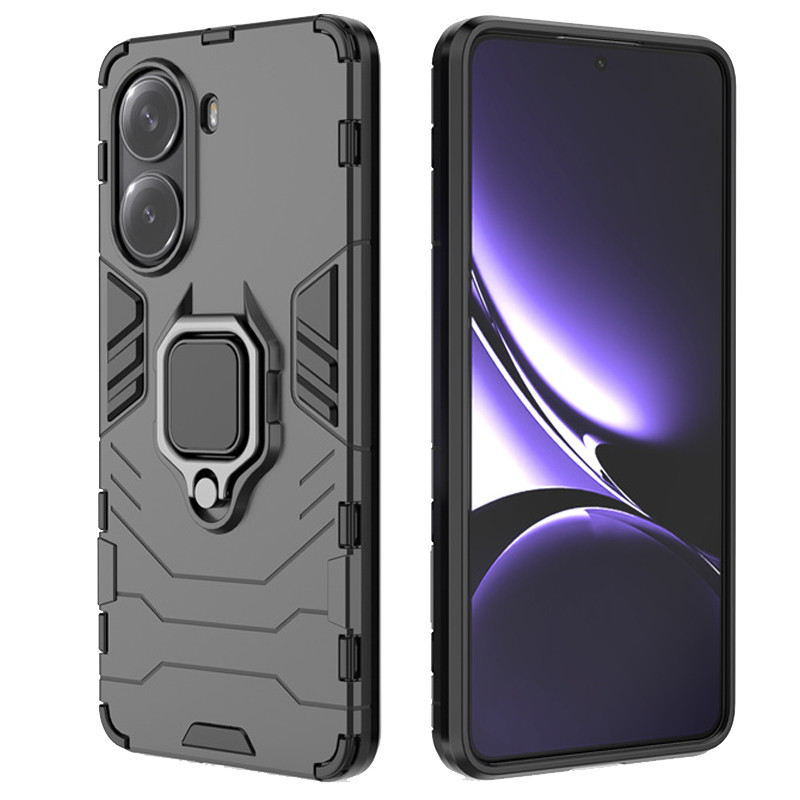 Ударопрочный чехол Transformer Ring for Magnet для Xiaomi Poco X7 Pro (Черный / Soul Black) в магазине vchehle.ua