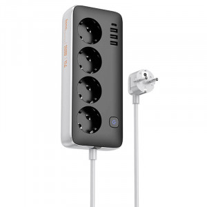 Удлинитель Hoco AC21 Sunlight 4-bit (1C/3A/4xSocket) (1.5m)