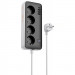 Удлинитель Hoco AC21 Sunlight 4-bit (1C/3A/4xSocket) (3m) (Black)