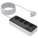 Фото Удлинитель Hoco AC21 Sunlight 4-bit (1C/3A/4xSocket) (3m) (Black) на vchehle.ua