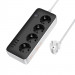 Удлинитель Hoco AC21 Sunlight 4-bit (1C/3A/4xSocket) (3m) (Black) в магазине vchehle.ua