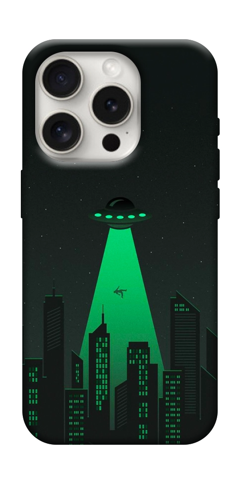 Чехол Green ufo для iPhone 16 Pro