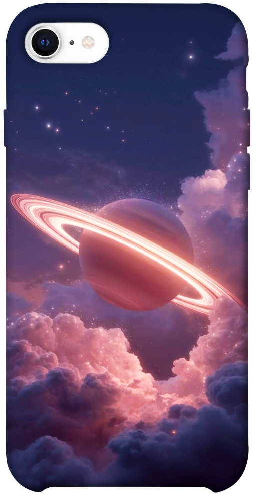 Чехол Pink Saturn для iPhone SE (2020)