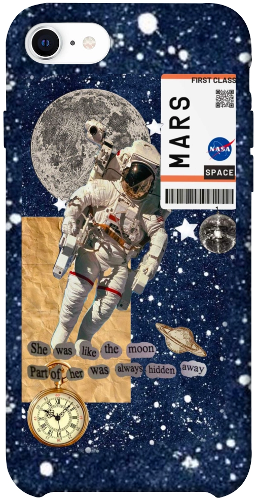 Чехол Space collage для iPhone SE (2020)