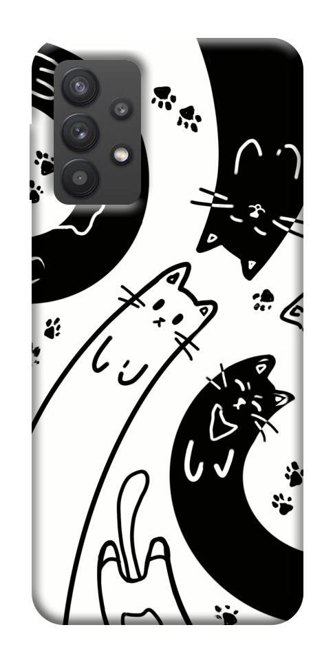 Чехол Черно-белые коты для Galaxy A32 5G