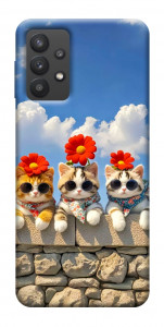 Чохол Flower cats для Galaxy A32 5G