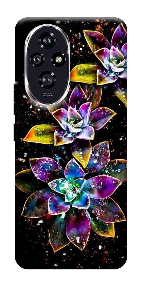 Чохол Flowers on black для Huawei Honor 200