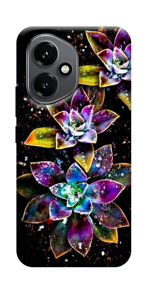 Чехол Flowers on black для Huawei Honor 400