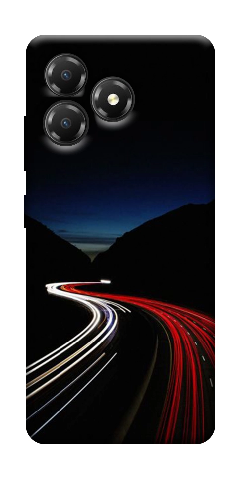 Чехол Красно-белая дорога для ZTE Blade A36