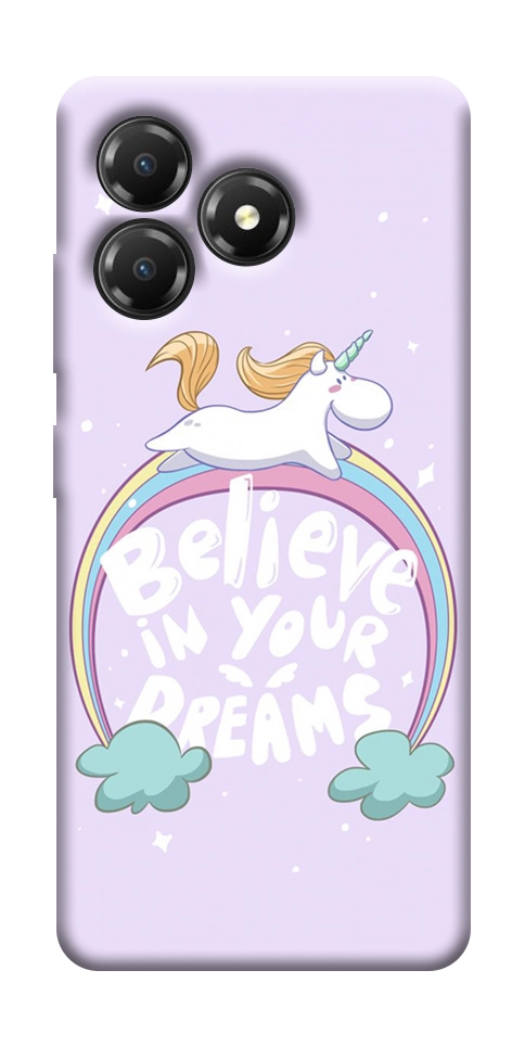Чехол Believe in your dreams unicorn для ZTE Blade A36