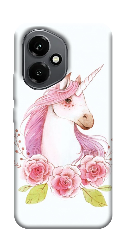Чехол Единорог с цветами для Huawei Honor 400