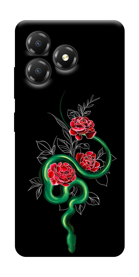 Чехол Snake in flowers для ZTE Blade A36
