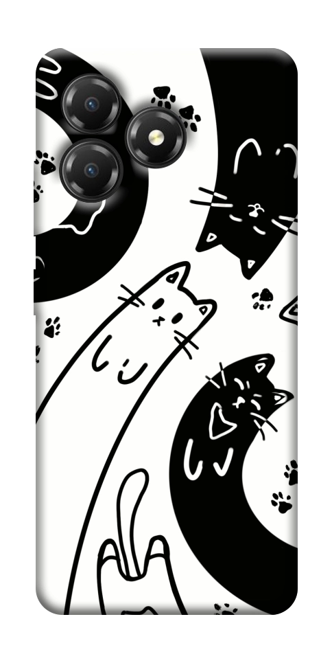 Чохол Чорно-білі коти для ZTE Blade A36