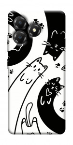 Чехол Черно-белые коты для ZTE Blade A36