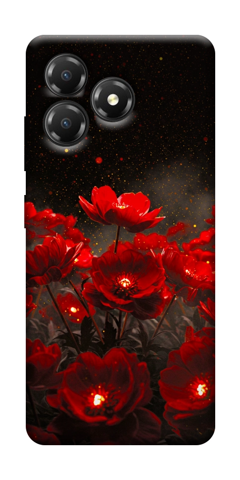 Чехол Burning flowers для ZTE Blade A36
