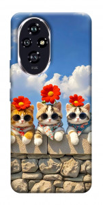 Чохол Flower cats для Huawei Honor 200