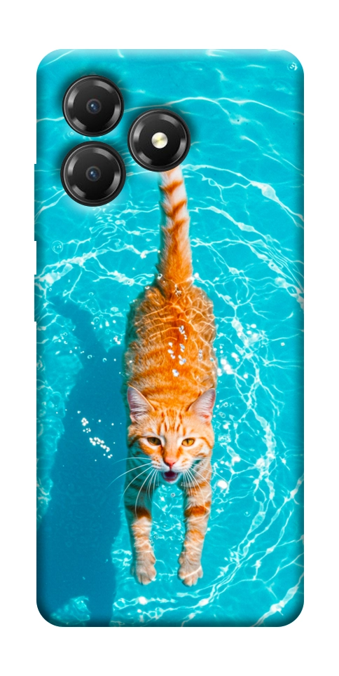 Чехол Cat swimming для ZTE Blade A36