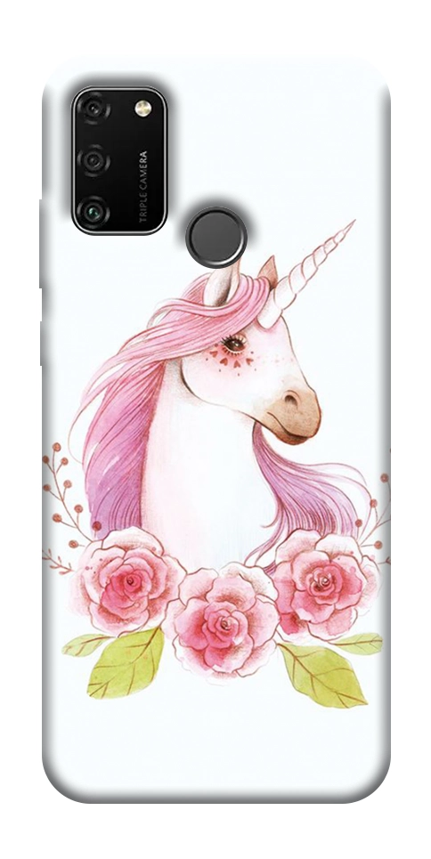 Чохол Єдиноріг з квітами для Huawei Honor 9A