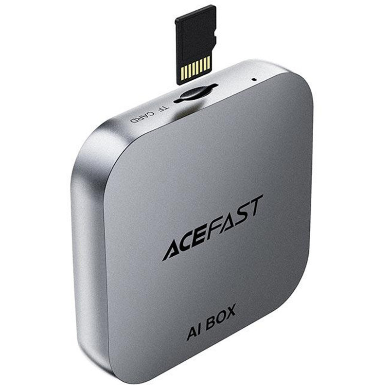 Адаптер Acefast QC2 AI Box car wireless CarPlay/Android Auto (Metal gray)