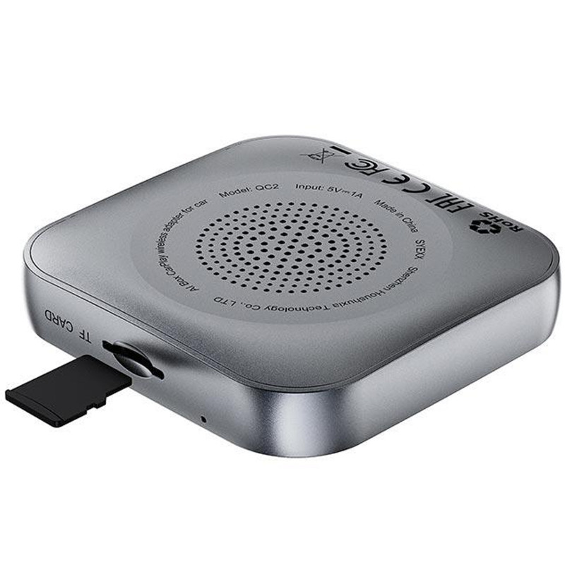 Адаптер Acefast QC2 AI Box car wireless CarPlay/Android Auto (Metal gray) в магазині vchehle.ua