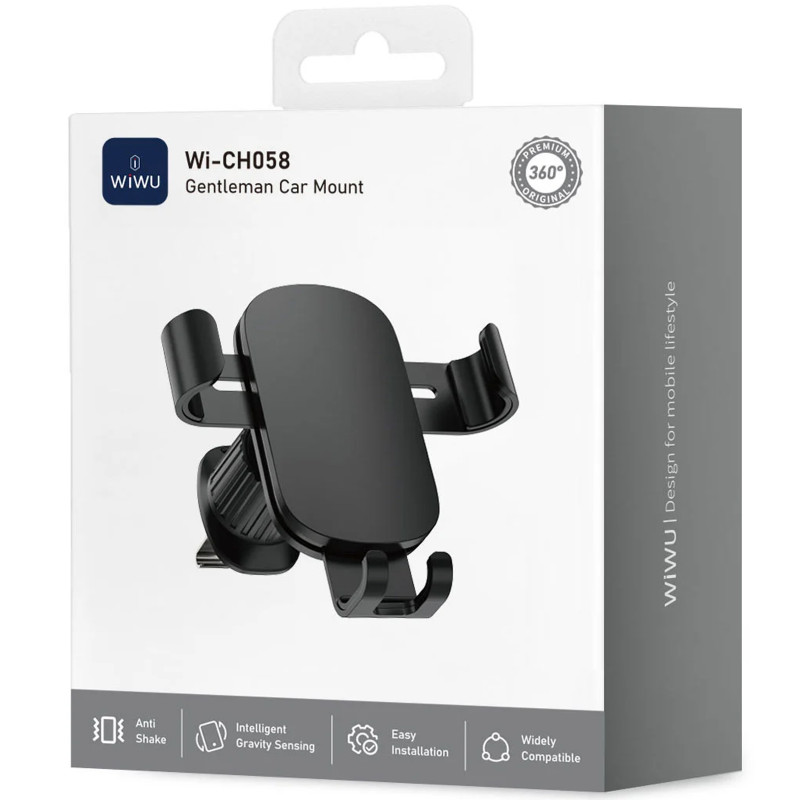 Фото Автодержатель WIWU CH058 Gentleman (air outlet) (Black) на vchehle.ua