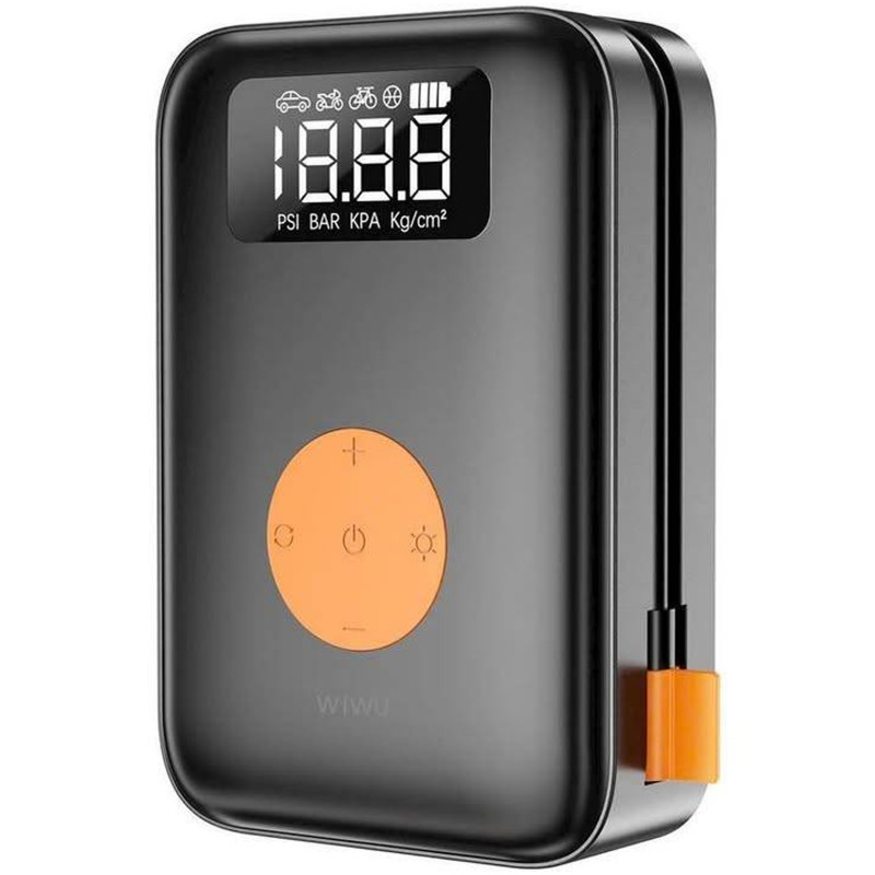 Автомобильный насос WIWU Ai003 Cordless Tire portable smart air pump (Black)