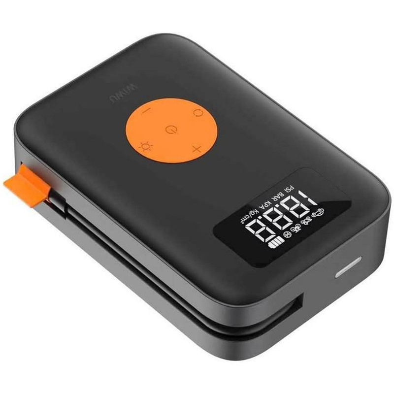 Фото Автомобильный насос WIWU Ai003 Cordless Tire portable smart air pump (Black) в магазине vchehle.ua