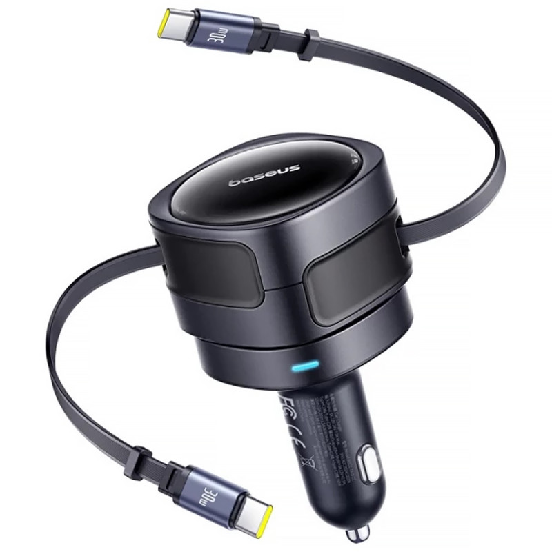 АЗУ Baseus Enjoyment Max PD60W with retractable cable (2USB-C) (C00035507121) (Cosmic Black)