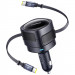 АЗУ Baseus Enjoyment Max PD60W with retractable cable (2USB-C) (C00035507121) (Cosmic Black)