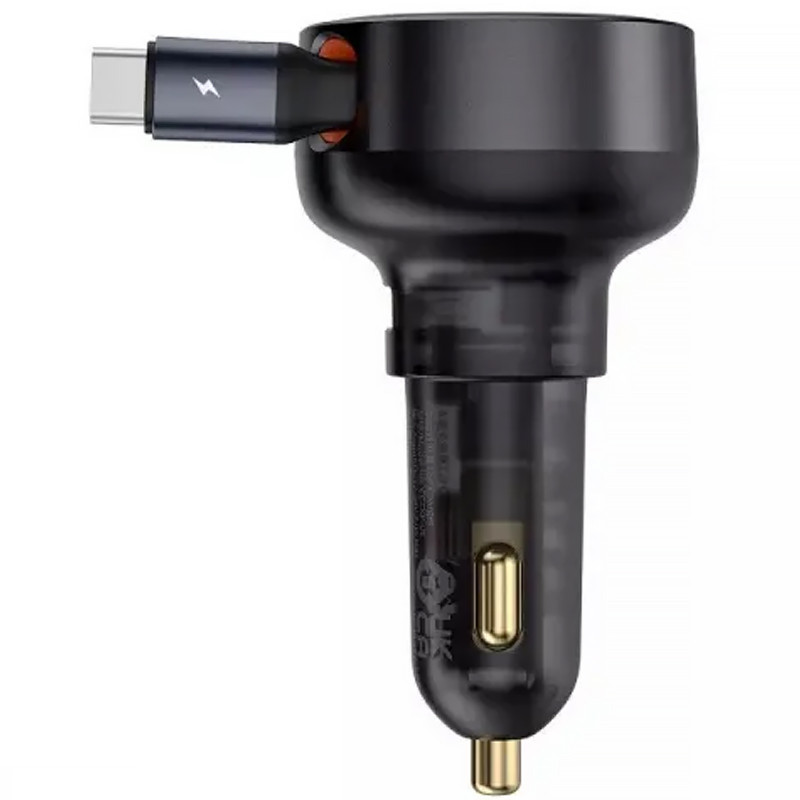 Фото АЗУ Baseus Enjoyment Pro PD60W+QC3.0 with retractable cable (1USB-A/1C) (C000578) (Cluster Black) в магазине vchehle.ua