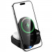 Фото БЗП Hoco CQ23 Pole Qi2.2 3-in-1 (Black) в маназині vchehle.ua