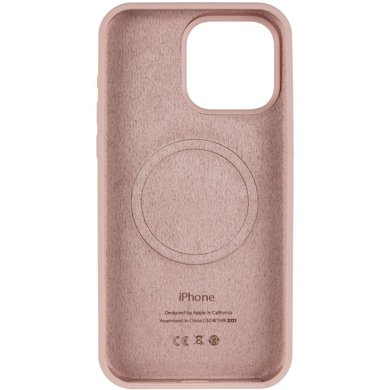 Фото Чохол Silk (AA) Logo with Magnetic Fit на Apple iPhone 13 Pro Max (6.7") (Рожевий / Pink Sand) в маназині vchehle.ua