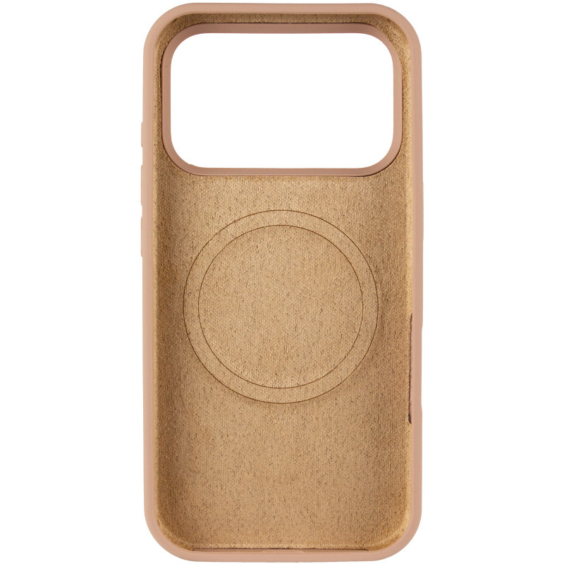Фото Чехол Silk (AA) Logo with Magnetic Fit для Apple iPhone 17 Pro (6.3") (Бежевый / Desert Gold) в магазине vchehle.ua