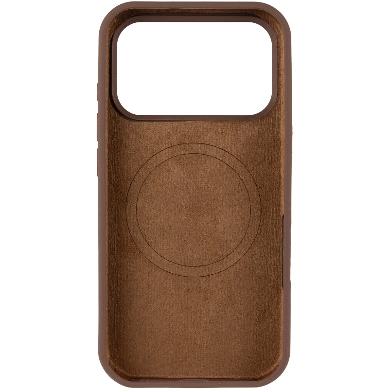 Фото Чехол Silk (AA) Logo with Magnetic Fit для Apple iPhone 17 Pro (6.3") (Коричневый / Brown) в магазине vchehle.ua