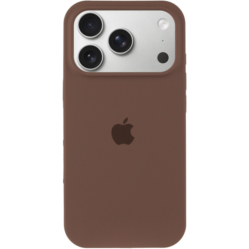Фото Чохол Silk (AA) Logo with Magnetic Fit на Apple iPhone 17 Pro Max (6.9") (Коричневий / Brown) на vchehle.ua