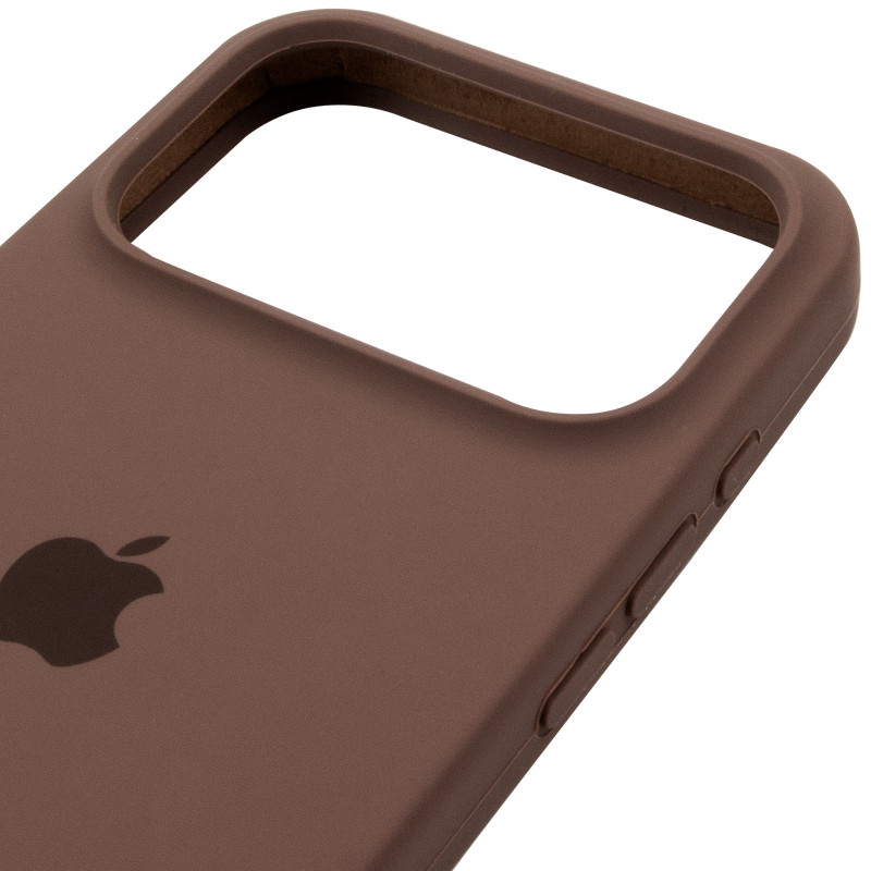 Чохол Silk (AA) Logo with Magnetic Fit на Apple iPhone 17 Pro Max (6.9") (Коричневий / Brown) в магазині vchehle.ua
