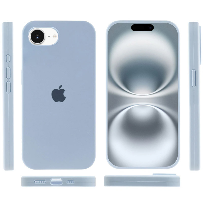Фото Чохол Silk Full Protective (AA) на Apple iPhone 16e / 17e (6.1") (Блакитний / Sweet Blue) в маназині vchehle.ua