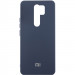Чехол Silicone Cover Lakshmi (AAA) with Logo для Xiaomi Redmi Note 8 Pro (Темно-синий / Midnight blue)